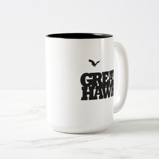 素晴らしいタカのコーヒー・マグ ツートーンマグカップ (正面右)