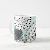 素晴らしいタンポポのブルーマグ コーヒーマグカップ (正面左)