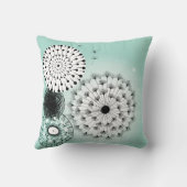 素晴らしいタンポポ青い枕 クッション (裏面)