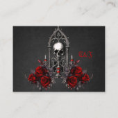 素晴らしいダーク結婚ゴシックデザイン エンクロージャーカード (裏面)