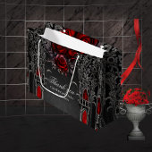 素晴らしいダーク結婚ゴシックデザイン ラージペーパーバッグ