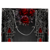 素晴らしいダーク結婚ゴシックデザイン ラージペーパーバッグ (裏面)