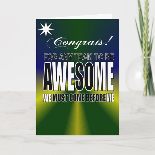 素晴らしいチームワーク カード (正面)