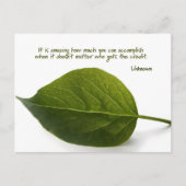 「素晴らしいチームワーク」感動的引用文 ポストカード (正面)