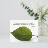 「素晴らしいチームワーク」感動的引用文 ポストカード (スタンド正面)