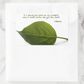 「素晴らしいチームワーク」感動的引用文 長方形シール (バッグ)