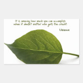 「素晴らしいチームワーク」感動的引用文 長方形シール (正面)