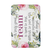 素晴らしいチーム感謝していの仕事あなた引用文オフィスウォールアート バスマット (正面縦)