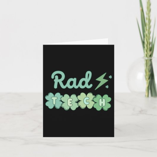 素晴らしいテックSt patricks dayX線アイリッシュラッキーラジオログ カード (正面)