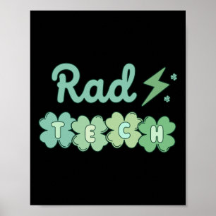 素晴らしいテックSt patricks dayX線アイリッシュラッキーラジオログ ポスター