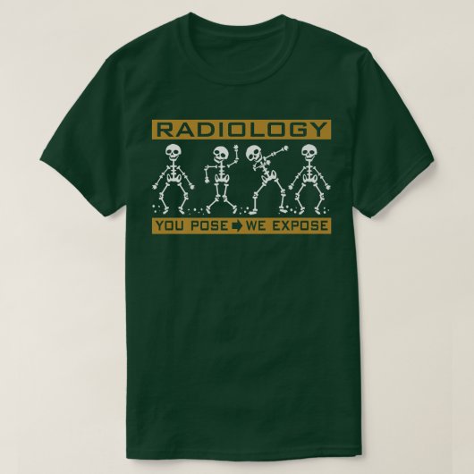 素晴らしいテックYou Pose We Epose踊り骨格X線 Tシャツ (デザイン正面)