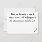 素晴らしいディナーサンキューカード サンキューカード (裏面)