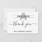 素晴らしいディナーサンキューカード サンキューカード (正面)