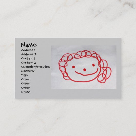 素晴らしいデイケアのための名刺 名刺 (正面)