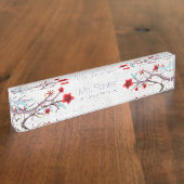 素晴らしいデザインの銘板 デスクネームプレート (側面)