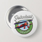 素晴らしいデボン旅行パッチ。 缶バッジ (正面&裏面)