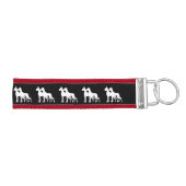 素晴らしいデーンシルエット リストバンドキーホルダー (鍵右)