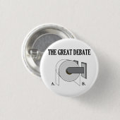 素晴らしいトイレットペーパーの浴室の討論 缶バッジ (正面&裏面)