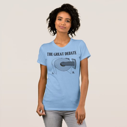 素晴らしいトイレットペーパーの浴室の討論 Tシャツ (正面フル)