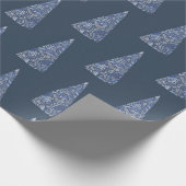 素晴らしいトウヒの木々青いクリスマス/休日 ラッピングペーパー (角)