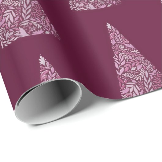 素晴らしいトウヒの木プラムのクリスマス/休日 ラッピングペーパー (ロールコーナー)