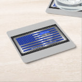 素晴らしいトリビュートのアメリカのパラトパー国旗 スクエアペーパーコースター (アングル)