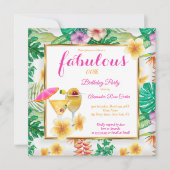 素晴らしいトロピカルカクテルフラワーズパーティーsq 招待状 (正面)
