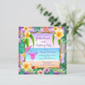 素晴らしいトロピカルパープルカクテルフォトパーティー 招待状 (スタンド正面)