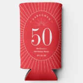 素晴らしいナンバーバースデー結婚タパーティーの記念日 スリム缶クーラー (正面)