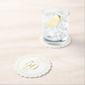 素晴らしいナンバーバースデー結婚タパーティーの記念日 ペーパーコースター (インサイチュ)