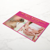 素晴らしいニュース妊娠の発表クリスマス 箔シーズンカード (回転した状態)