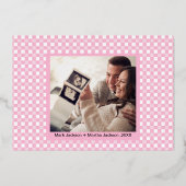 素晴らしいニュース妊娠の発表クリスマス 箔シーズンカード (裏面)