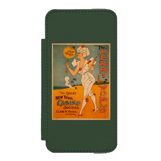 素晴らしいニューヨークのカジノの成功の劇場 INCIPIO iPhoneウォレットケース (フォリオ 正面)
