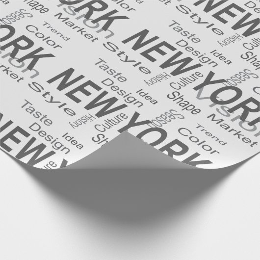 素晴らしいニューヨークシティ(タイポグラフィ) ラッピングペーパー (角)