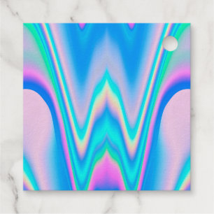 素晴らしいネオンホログラフィックユニコーンピンク文字かわいい フェイバータグ