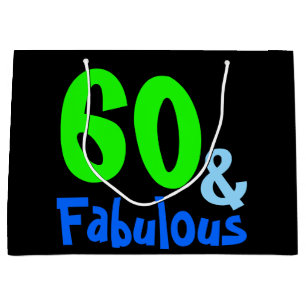 素晴らしいネオン誕生日 ラージペーパーバッグ