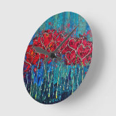素晴らしいハートウォールクロック ラウンド壁時計 (傾斜)