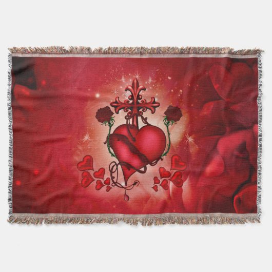 素晴らしいハート スローブランケット (正面)