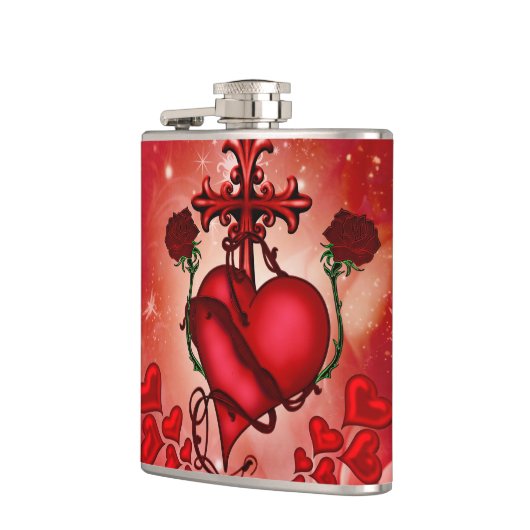 素晴らしいハート フラスク (左)