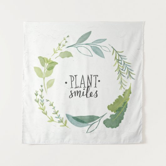 素晴らしいハーブII |の植物のスマイル タペストリー (正面(横))