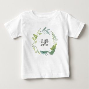 素晴らしいハーブII の植物のスマイル ベビーTシャツ