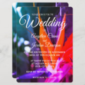 素晴らしいバードオブパラダイス結婚式招待状 招待状 (正面/裏面)