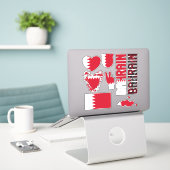 素晴らしいバーレーンが国のシンボルを形作る シール (デスク上のノートパソコン)