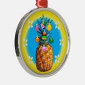 素晴らしいパイナップルクリスマスのオーナメント メタルオーナメント (右)