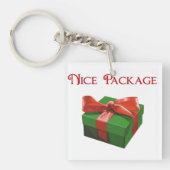 素晴らしいパッケージのクリスマスプレゼント キーホルダー (正面)