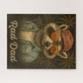 素晴らしいパパおもしろいハッピーファーザーズデイヴィンテージ ジグソーパズル (横)