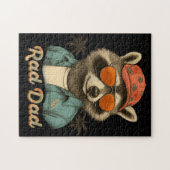 素晴らしいパパおもしろいハッピーファーザーズデイヴィンテージ ジグソーパズル (横)