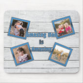 素晴らしいパパは素晴らしい4フォトコラージュ マウスパッド (正面)