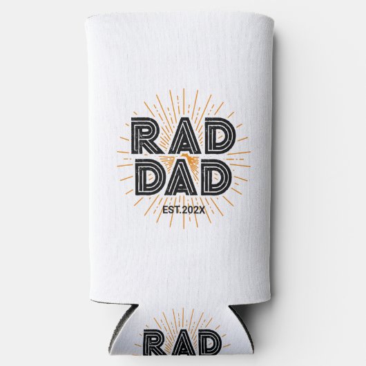 素晴らしいパパキッズギフトファーザーブラックタイポグラフィ スリム缶クーラー (正面)