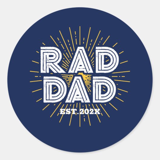 素晴らしいパパキッズギフトファーザーホワイトタイポグラフィ ラウンドシール (正面)